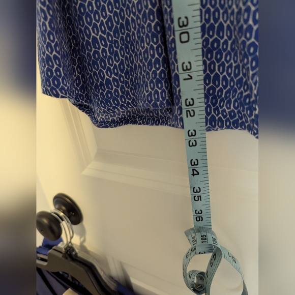 NWOT-Coldwater Creek Blue Printed Button-Front Tunic-Never Worn - Picture 2 of 3